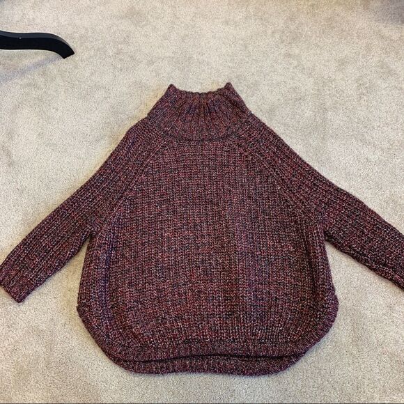 Victoria’s Secret maroon burgundy gray high neck turtleneck sweater size small - Picture 4 of 12
